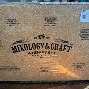 Mixology & Craft Whiskey Set in Wooden Gift Box